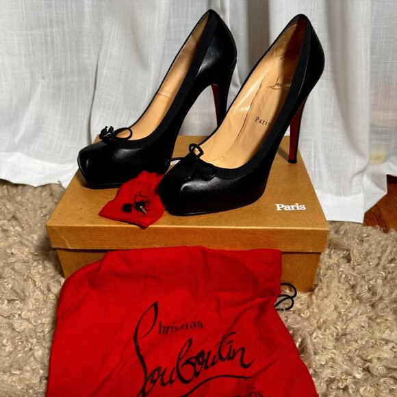 Christian LouboutinLolo Platform 4.5 HeelsSquare Ballerina ToeLike New